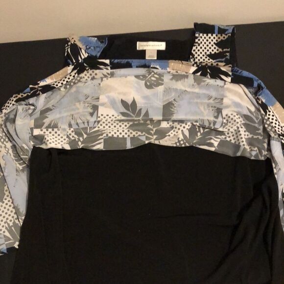 Christopher Banks Women’s Size L Layered Printed Tank Slip On Tunic Tank Blouse - Picture 5 of 11